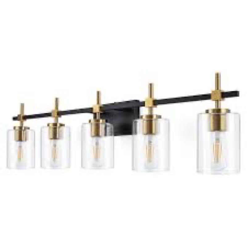 Aviara Lights Dimmable Bathroom Vanity Light Modern Wall Sconce Clear Shade.  Incomplete 