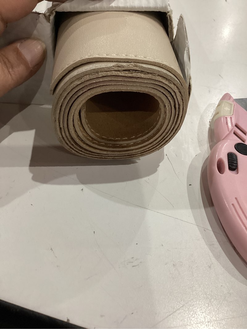 Condition photo showing Good Condition for afiing leather desk pad protector, large non-slip office desk mat with natural cork & pu leather, waterproof writing mouse pad for office and home (47in*23in, beige) 47in*23in beige