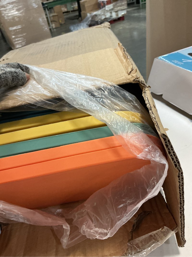 Condition photo showing Good Condition for 8 pack colorful storage bins with lids for shelves, classroom storage bins, stackable colored bins, plastic storage containers with lids for organizing, storage boxes for craft, art supplies