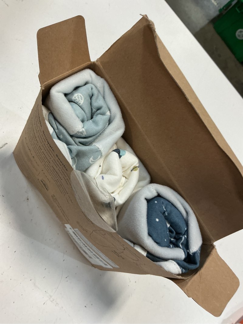 Condition photo showing Good Condition for 3-pack organic baby swaddle sleep sacks - swaddles for newborns, infant 0-3 months, baby girls, boys, soft & snug newborn sleep sack, nursery swaddling blankets (galaxy, os) one size (0-3 months) galaxy