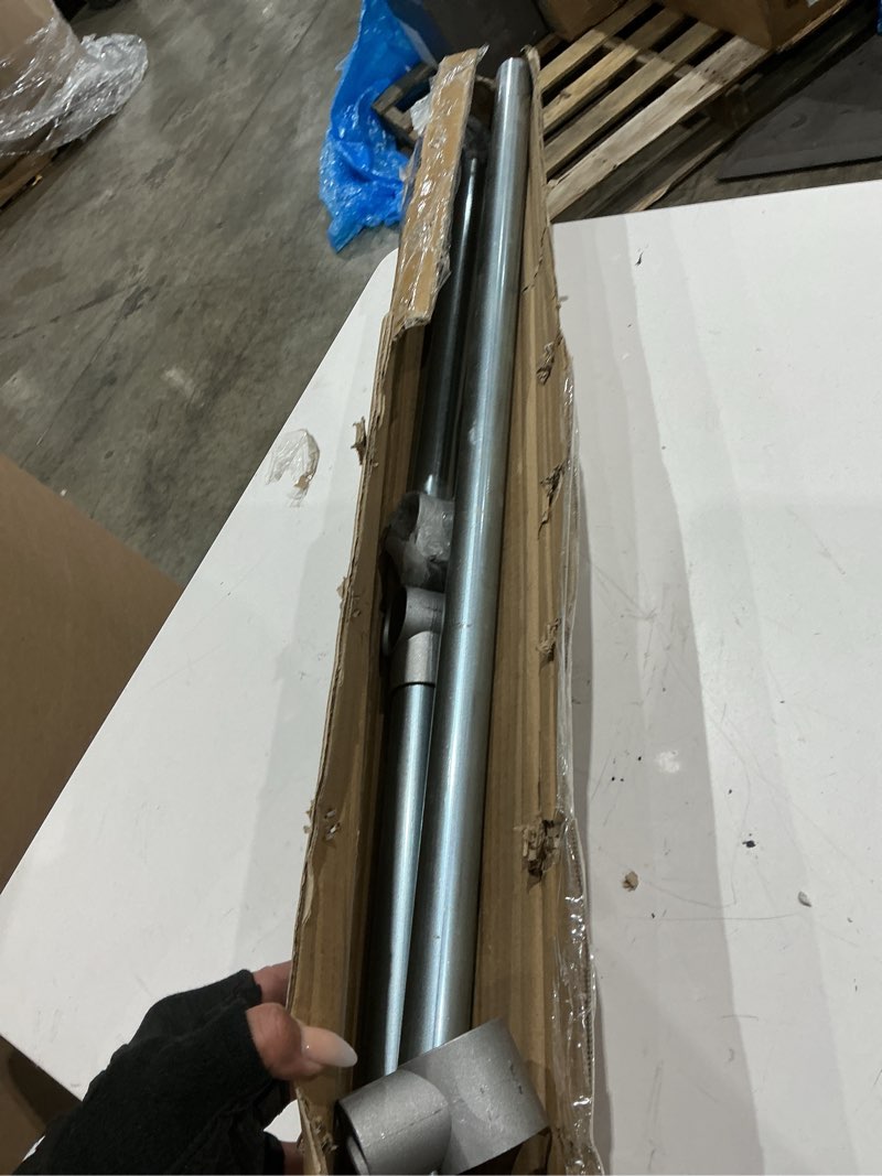 Condition photo showing As Is for durasteel open base work table bracing - 30 x 48 inch table stabilizing leg cross braces - fits commercial food prep stainless steel or maple wood worktable