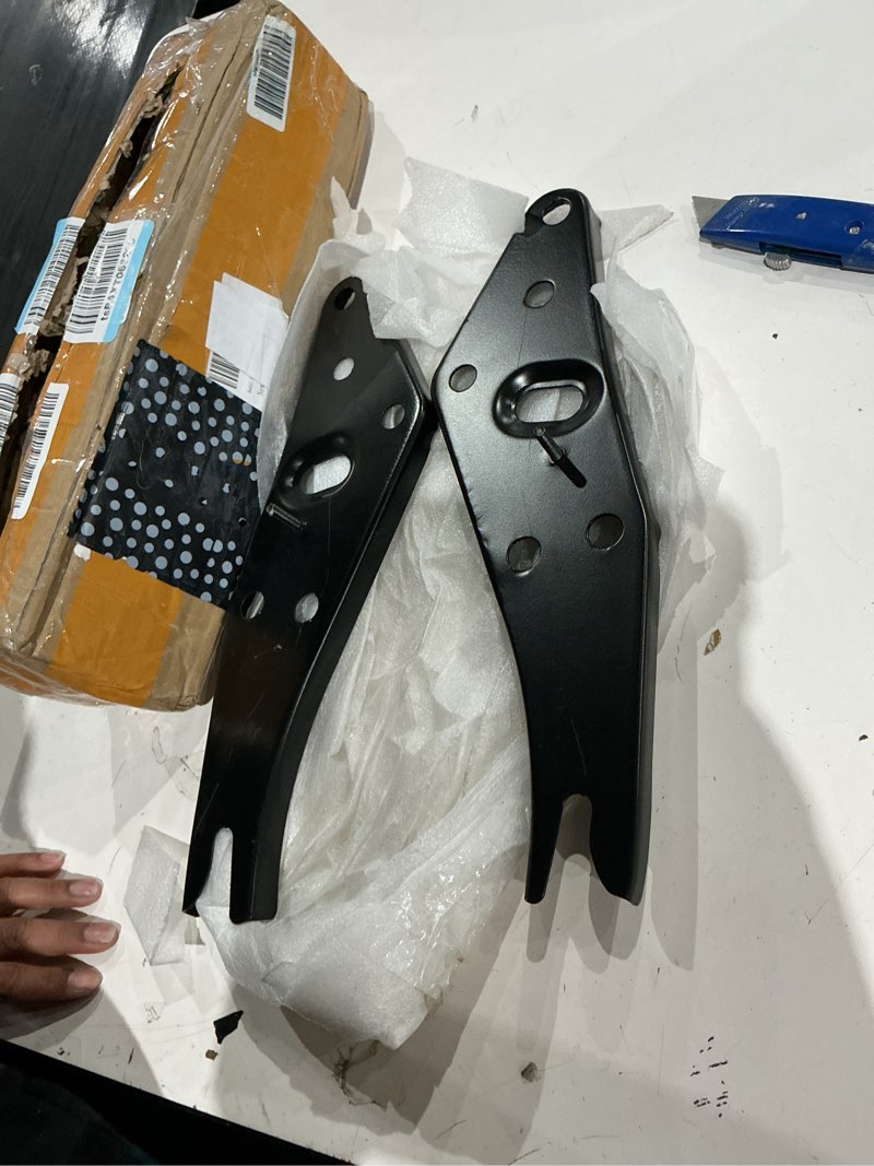 Condition photo showing As Is for bumper bracket 2pcs retainer set rear left driver and right passenger inner side steel