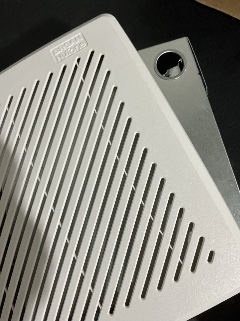 Condition photo showing As Is for broan-nutone 3022086 50 cfm economy 2-sone bathroom ventilation fan, white
