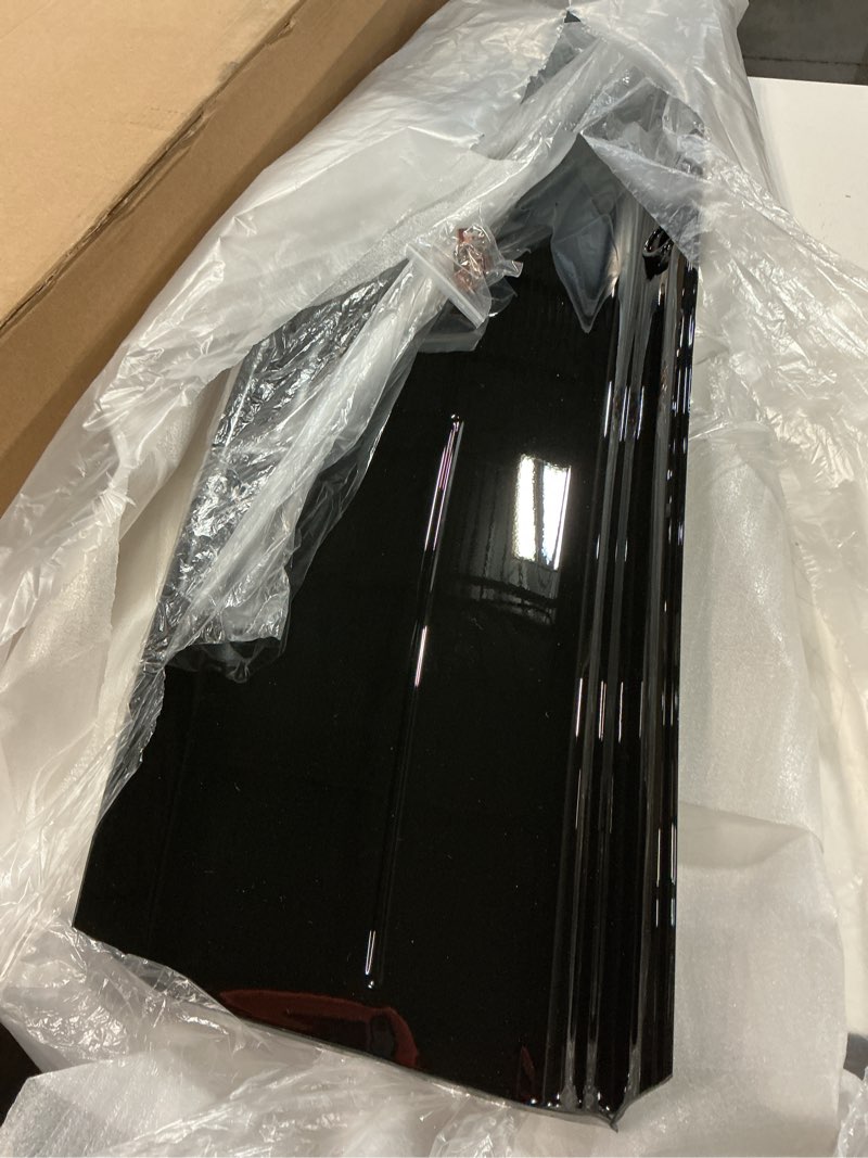Condition photo showing New/Like New for rear decklid panel trim compatible with ford mustang 2015-2022, mustang external accessories trunk center cover panel trim (shiny black with line)