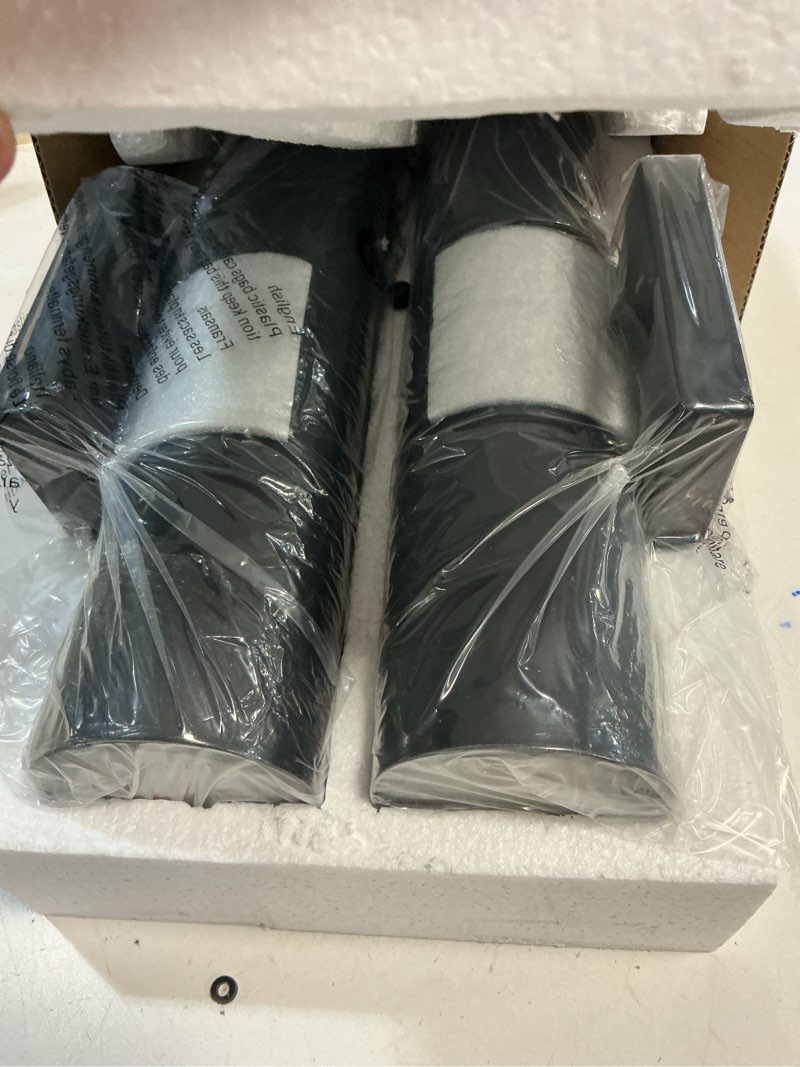 Condition photo showing New/Like New for GoBright Outdoor Wall Lights, 12W 3000K Integrated LED Cylinder Up Down Lights, 1200LM Super Bright Waterproof Exterior Wall Sconce, 2-Pack Modern Black Outside Wall Lantern for Porch Patio Garage Black 2 Packs - NO dusk to dawn