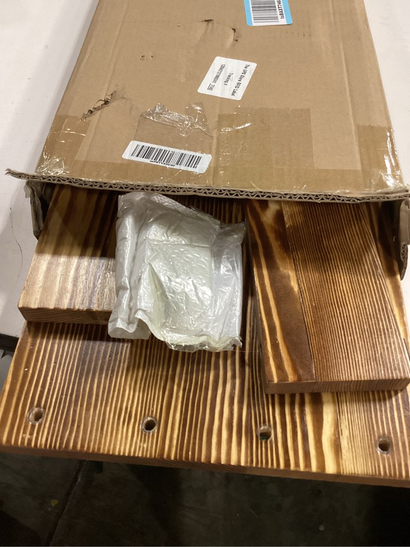 Condition photo showing New/Like New for 39IN Long Wooden Step Stool for Elderly, Half Wooden Riser Step Stool for High Bed, Bathroom, Kitchen and Living Room, 400LBs Loading(39.0" L*11.5" W*4.6" H) Charcoal