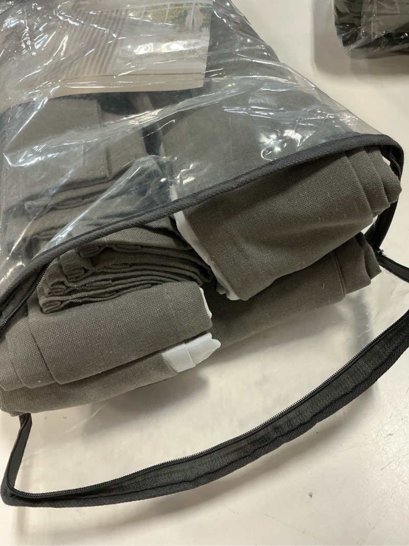 Condition photo showing Good Condition for grey 100% blackout pinch pleated linen curtains pinch pleat floor to ceiling curtains with rings hooks 120 inches long thermal insulated window drapes for bedroom living room track 2 panels grey 40"w x 120"l (pack of 2)