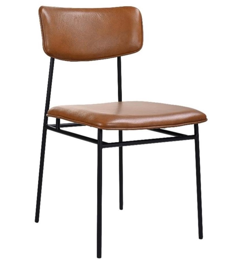 Moe's Home Collection Sailor Dining Chair Brown-Set of Two