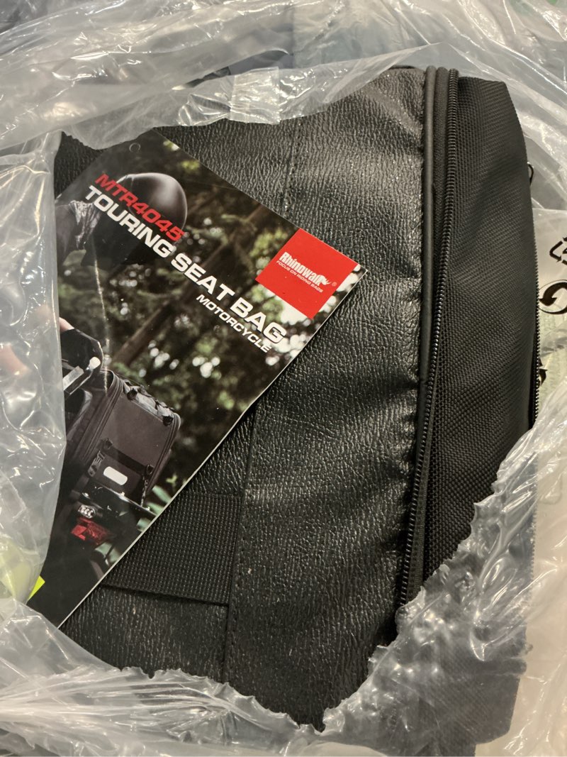 Condition photo showing Good Condition for rhinowalk motorcycle saddle bag motorbike tail bag waterproof expandable pannier bag powersports travel luggage 33-45l (black) black 33-45l