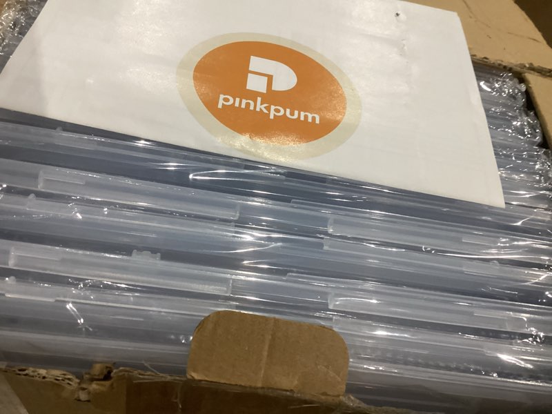 Condition photo showing New/Like New for Pinkpum Upgraded Hard Shoe Storage Box 12 Pack X-Large Fit Size 12, Thicken & Sturdy Clear Plastic Stackable Shoe Organizer Box Closet, Sneaker Storage Display Case Holder Bins with Magnetic Door 12 Pack Clear