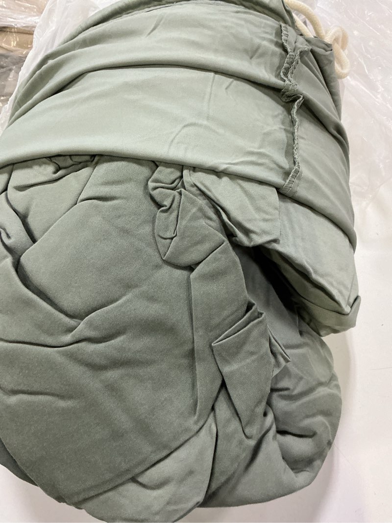 Condition photo showing As Is for quince bamboo sheet set, queen, eucalyptus