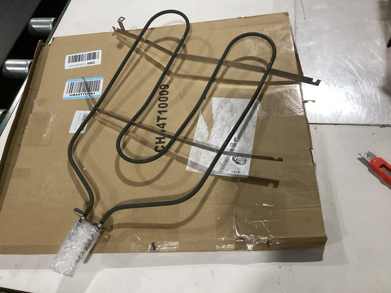Condition photo showing As Is for new wb44t10009 upper broil heating unit element replacement for ge range oven stove broil heating elements