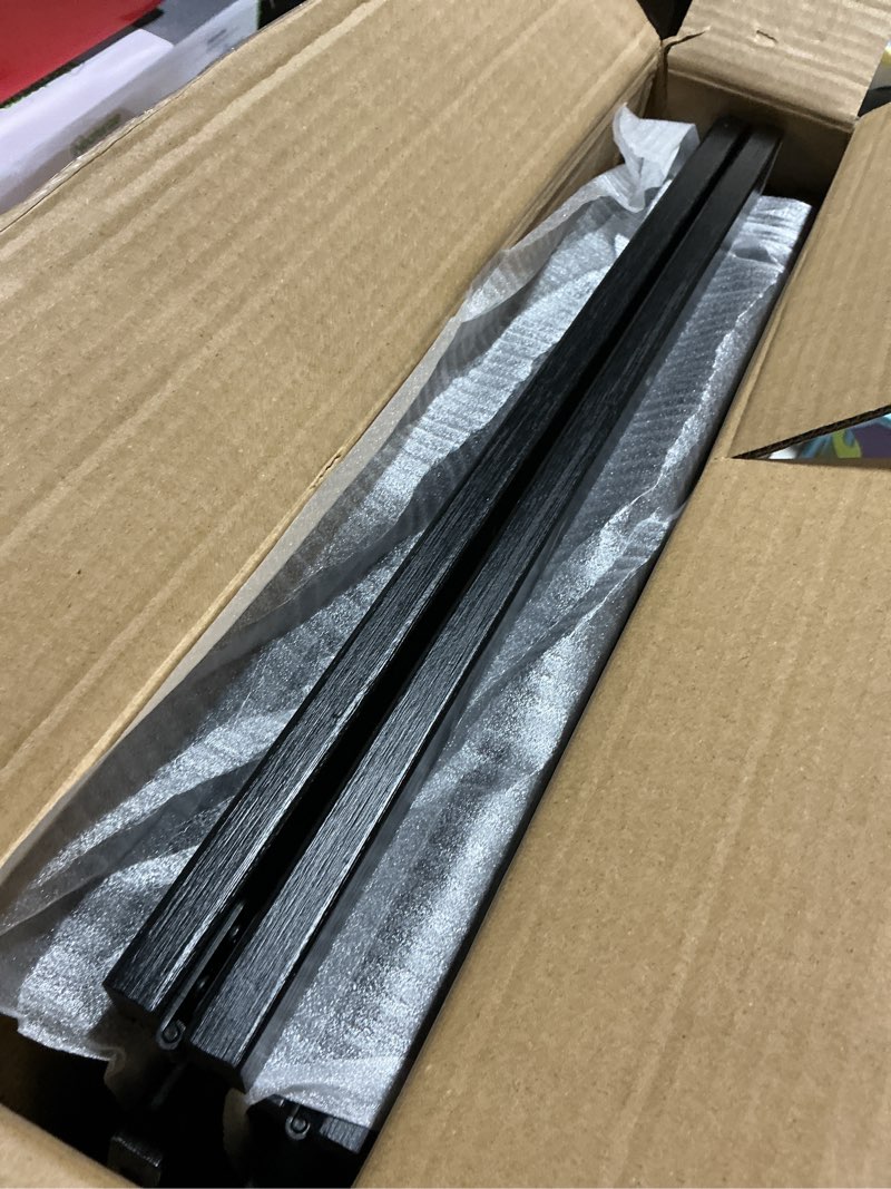 Condition photo showing Good Condition for 3-Tier Long Black Shoe Rack, Bamboo Wood Shoe Rack for Closet, Entryway & Hallway, Stackable | Functional | Sturdy