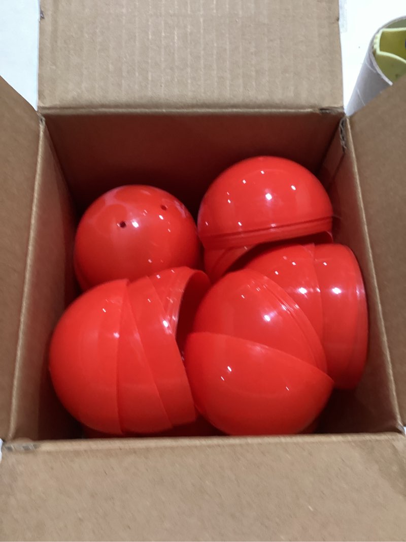 Condition photo showing Good Condition for Vending Machine Capsules - 3" RED Empty Plastic Capsules - 14 Pcs Toy Capsule - Red Round Large Easter Eggs - Bath Bombs Molds - Party Favors DIY Craft Supplies Color-14-Red 14.0