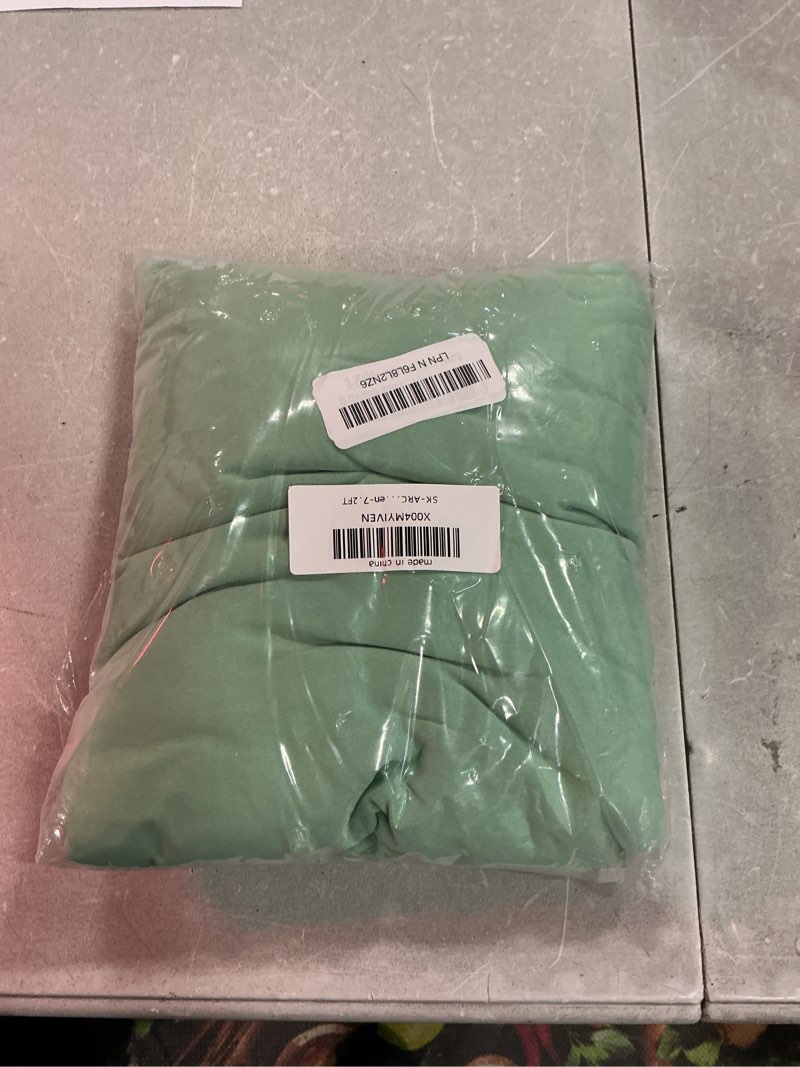 Condition photo showing Good Condition for arch covers,arch backdrop stand fitted cover for wedding birthday party ceremony banquet decoration(7.2f,mint green,cover only) mint green 7.2ft