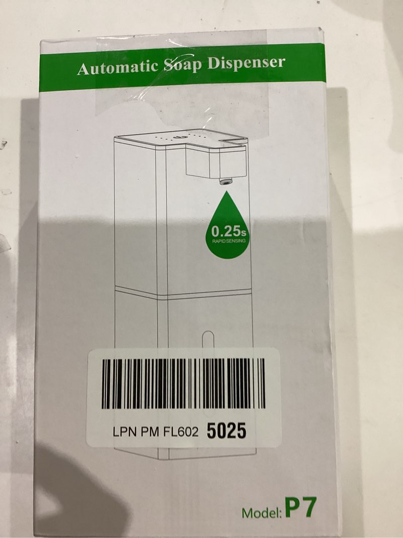 Condition photo showing As Is for Automatic Liquid Soap Dispenser Touchless Soap Dispenser 380ml/12.8oz Rechargeable, Wall Mounted,4 Levels Adjustable Auto Soap Pump for Bathroom Kitchen Dish Soap White Liquid Square