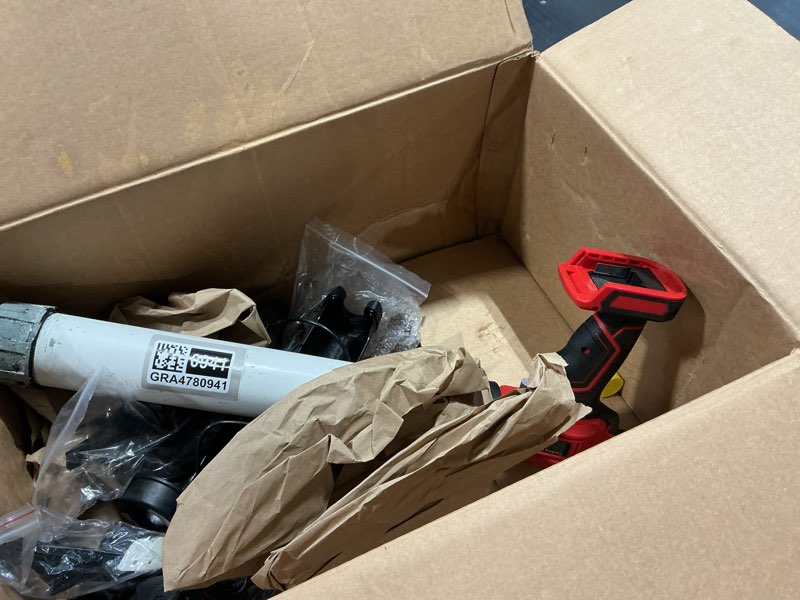 Condition photo showing As Is for vishigh 2 in 1 cordless caulking gun with 2 batteries | for 10oz-20oz/300-600ml cartridges and sausage packs, anti-dripping with led light
