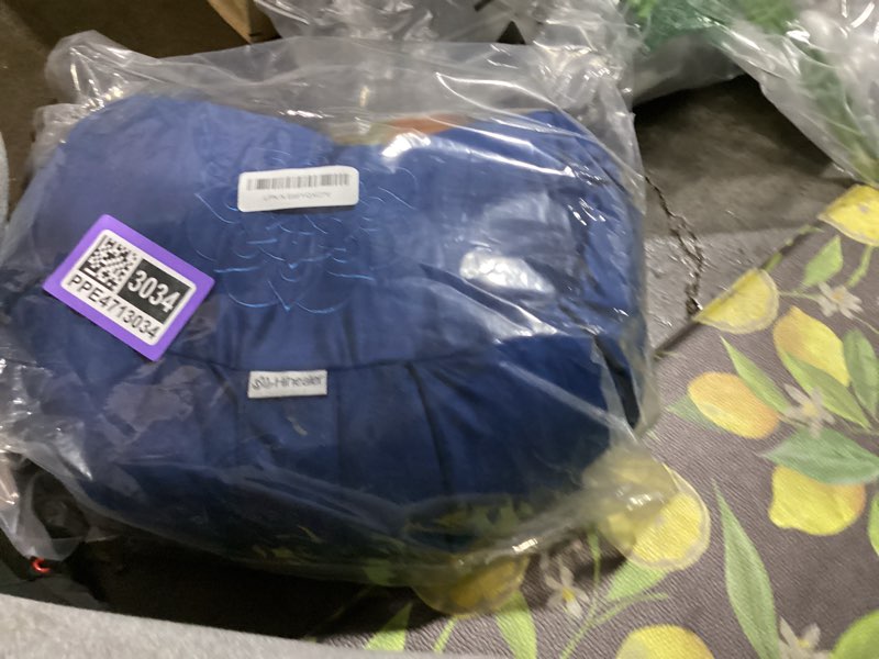 Condition photo showing New/Like New for hihealer premium crescent meditation cushion, ergonomic buckwheat hull floor pillow for adults, comfortable yoga bolster for meditation & floor sitting (blue)
