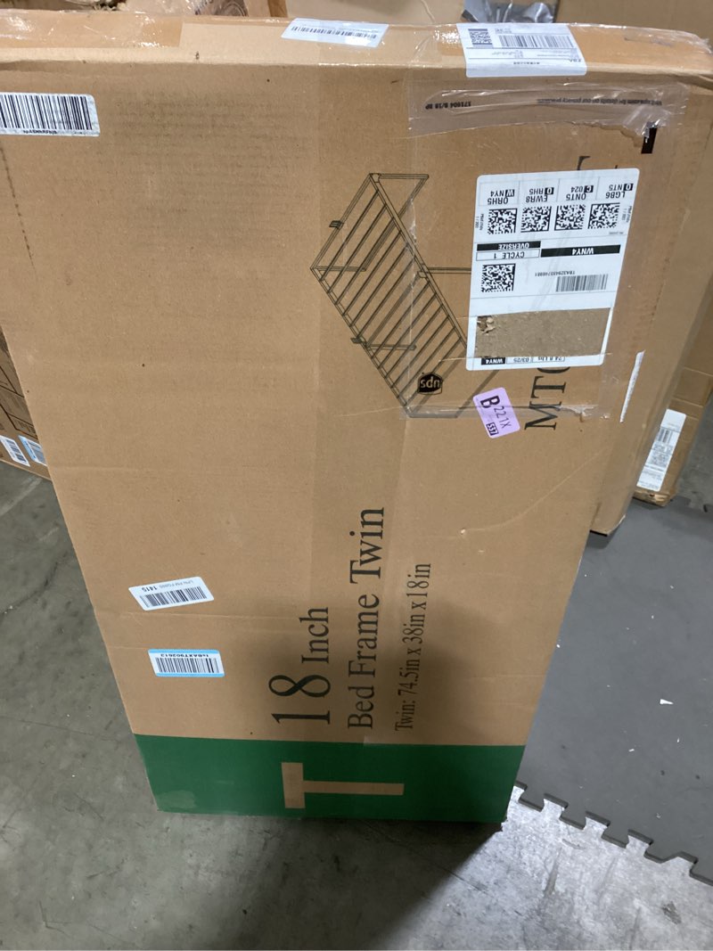 Condition photo showing Good Condition for yitong angel twin bed frames platform, 14 inch high 3500 lbs heavy duty metal platform, mattress foundation with steel slat support/no box spring needed/noise free/non-slip/easy assembly twin 14 inch