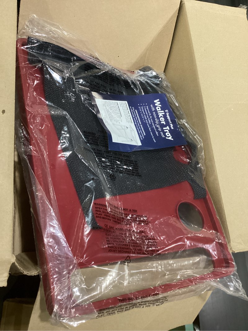 Condition photo showing Good Condition for support plus walker tray table - mobility table tray for walker, non slip walker tray mat, walker accessories mat, cup holder for walker (21"x16") - red