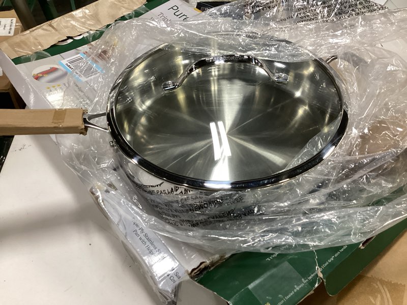 Condition photo showing Good Condition for cuisinart pureclad™ triple ply stainless steel 5.5 qt. saute pan w/cover 5.5 quart saute pan