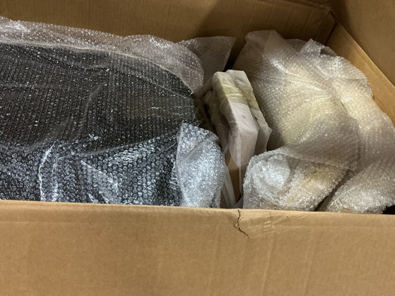 Condition photo showing New/Like New for Kitchen Dining Chairs Set of 2 Modern Upholstered Leather Farmhouse Dining Room Chair with Metal Legs, Walnut Leg/Beige 2 18 Inch Beige/Walnut