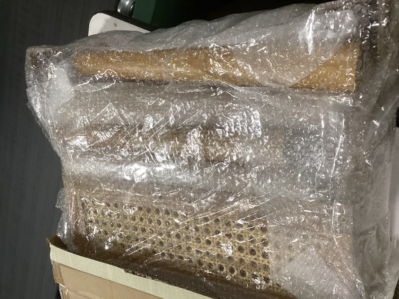 Condition photo showing Good Condition for MaxSmeo Mid Century Modern Nightstand with Drawer, Small Nightstand Bedside Table, Rattan Nightstand, Wood End Table for Bedroom, Living Room (Brown) Top-brown Walnut