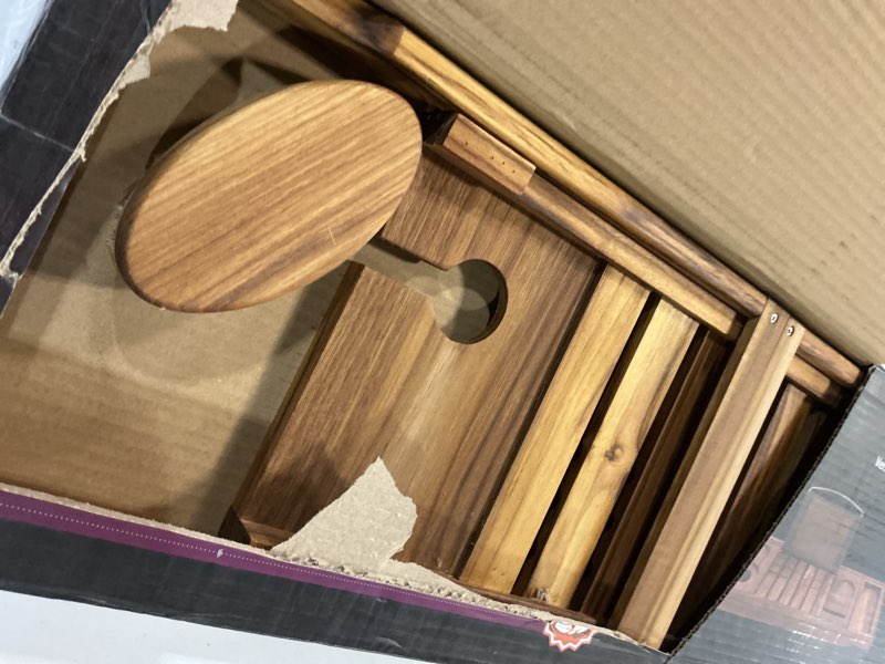 Condition photo showing Good Condition for VaeFae Premium Teak Bathtub Tray, Expandable Wooden Bath Tray for Tub, Luxury Bathtub & Bathroom Accessories, Great House Warming, Anniversary & Wedding and Birthday Gifts (Free Teak Body Brush)