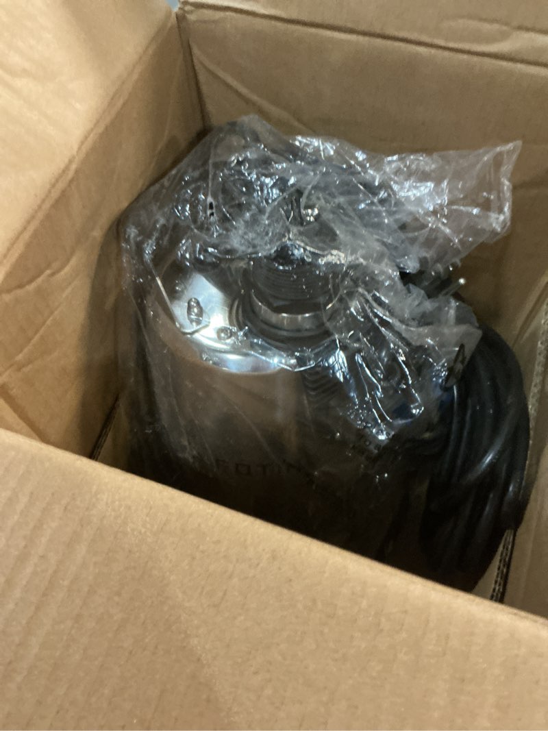 Condition photo showing Good Condition for FOTING Full 304 Stainless Steel Sump Pump with Float Switch - 1HP 4600GPH Automatic Submersible Water Pump Fast Water Removal in Pools, Basements, Sewage, Hot Tubs Heater Flush Pit, ponds w/ 16FT Cord 1 HP 4600 GPH Stainless Steel