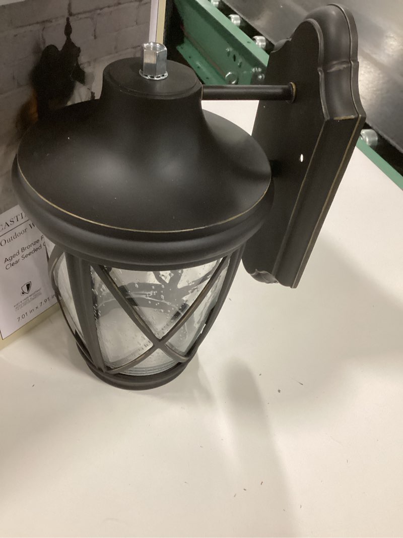 Condition photo showing As Is for   Allen + Roth Outdoor Wall Light 
