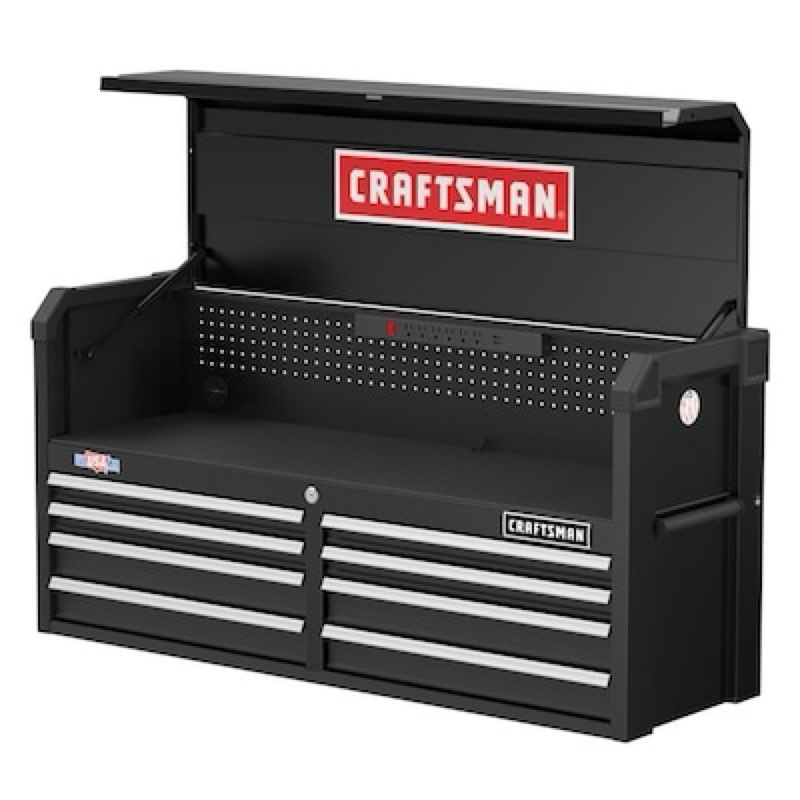 craftsman 2000 series 51.72-in w x 24.74-in h x 16.32-in d 8 -drawer steel tool chest ( black )