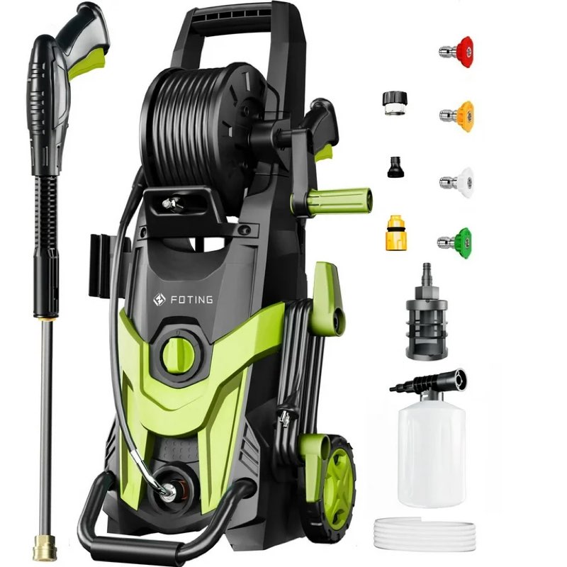 LeHao Pressure Washer 5000PSI-Max 3.5GPM Touch Screen Adjustable Pressure,4 Nozzles and 500ml Foam C