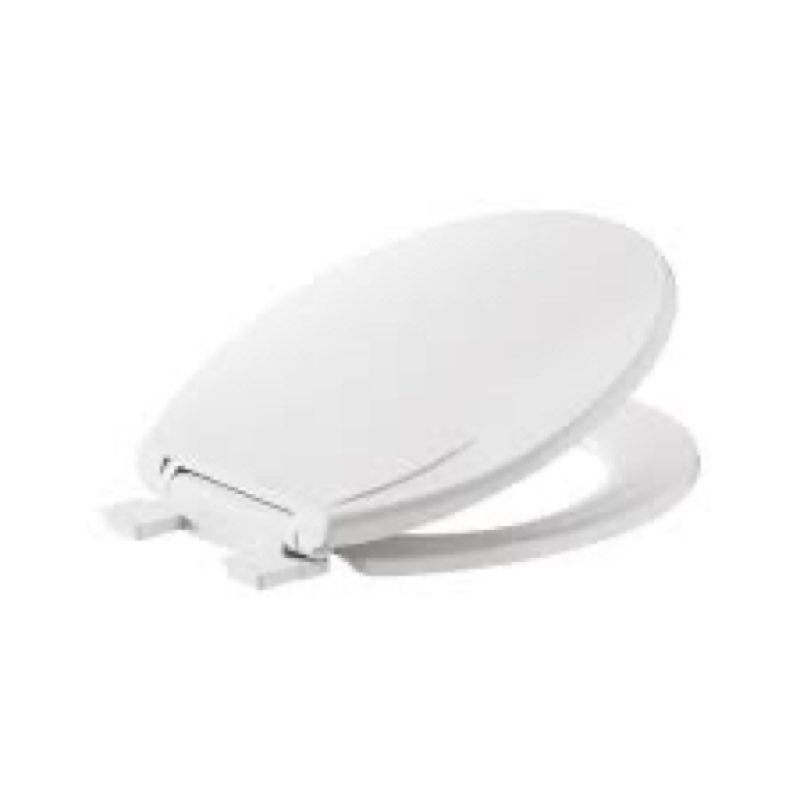 American Standard MightyTuff Plastic White Round Soft Close Toilet Seat