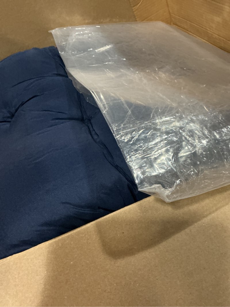 Condition photo showing Good Condition for porch swing cushions 60 inch bench cushion waterproof outdoor swing cushions 3 seater thick 5in replacement swing cushions for outdoor furniture patio (navy blue-60x40inch) navy blue 60x40x5inch