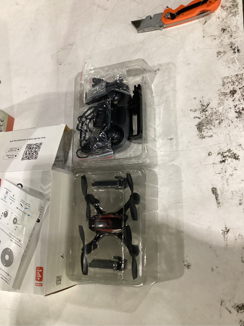Condition photo showing Good Condition for drone with camera 1080p hd, remote control mini drones for kids and adults, rc quadcopter with one-key takeoff/landing, altitude hold, 3d flip, gesture selfie, 2 batteries drone for boys and beginners brown