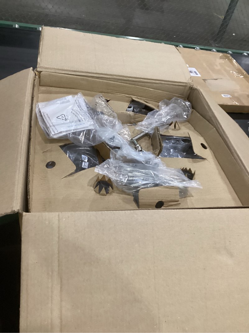 Condition photo showing Good Condition for kichler winslow 19.75" chandelier in brushed nickel, 5-light chandelier for dining room, living room, or bedroom, clear seeded glass, (19.75" w x 16" h), 44030ni