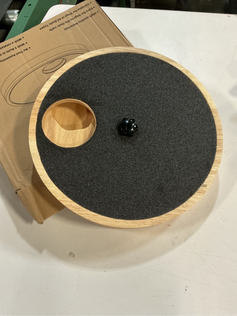 Condition photo showing Good Condition for Zenflux Dog Nail Scratch Board with Treat Box - Anti-Slip Rotating Paw Care File Toy, Wooden Dog Scratch Pad for Nails with Adjustable Tension, Stress-Free Grooming & Enrichment for All Dogs Sizes