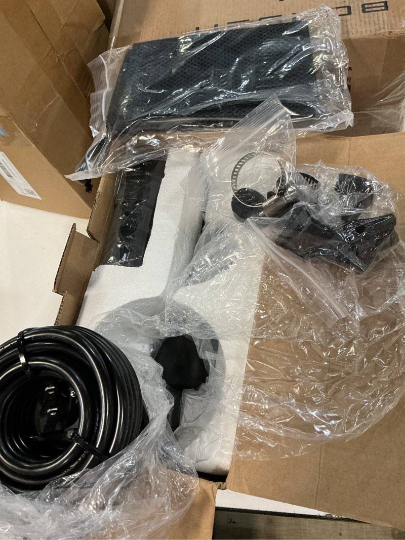 Condition photo showing Good Condition for oyo water 1100 gph pond pump set, 62w submersible water pump with adjustable flow for fountains & waterfalls, 2 installation options, includes filter bag & 20.3 ft power cord for ponds & aquariums