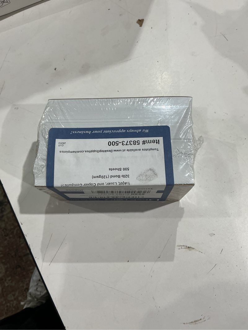 Condition photo showing Good Condition for premium weight 32lb bond white 3" x 5" sheets - note paper memo sheets (500 sheets)