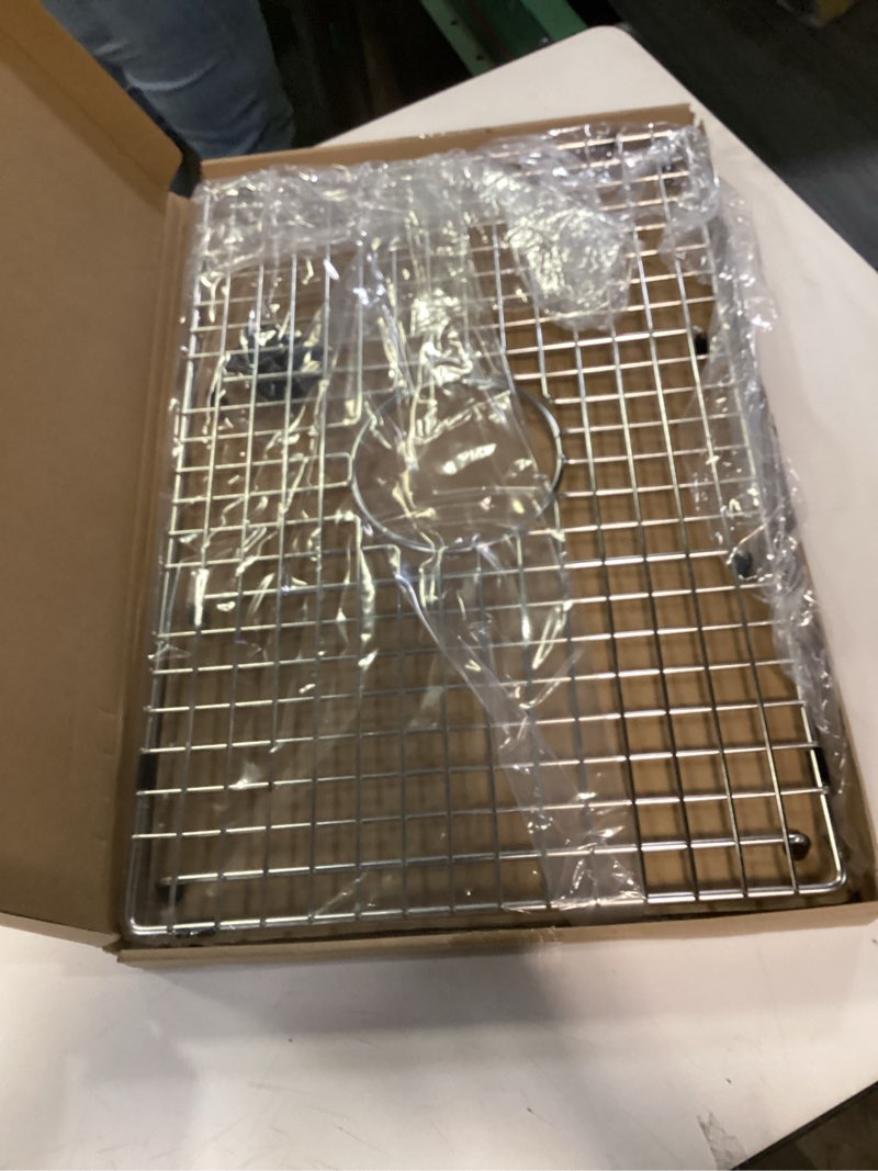 Condition photo showing Good Condition for Serene Valley Sink Bottom Grid 22" X 14-1/2", Centered Drain with Corner Radius 3/8", Sink Protector SVH2215C
