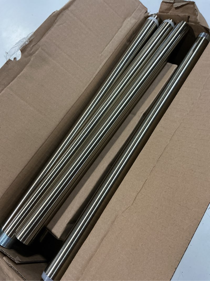 Condition photo showing Good Condition for lootkell 2 pack bronze curtain rods for windows 48 to 84 inches adjustable length heavy duty 1" diameter window curtain rod with solid metal finials for outdoor farmhouse bedroom kitchen living room