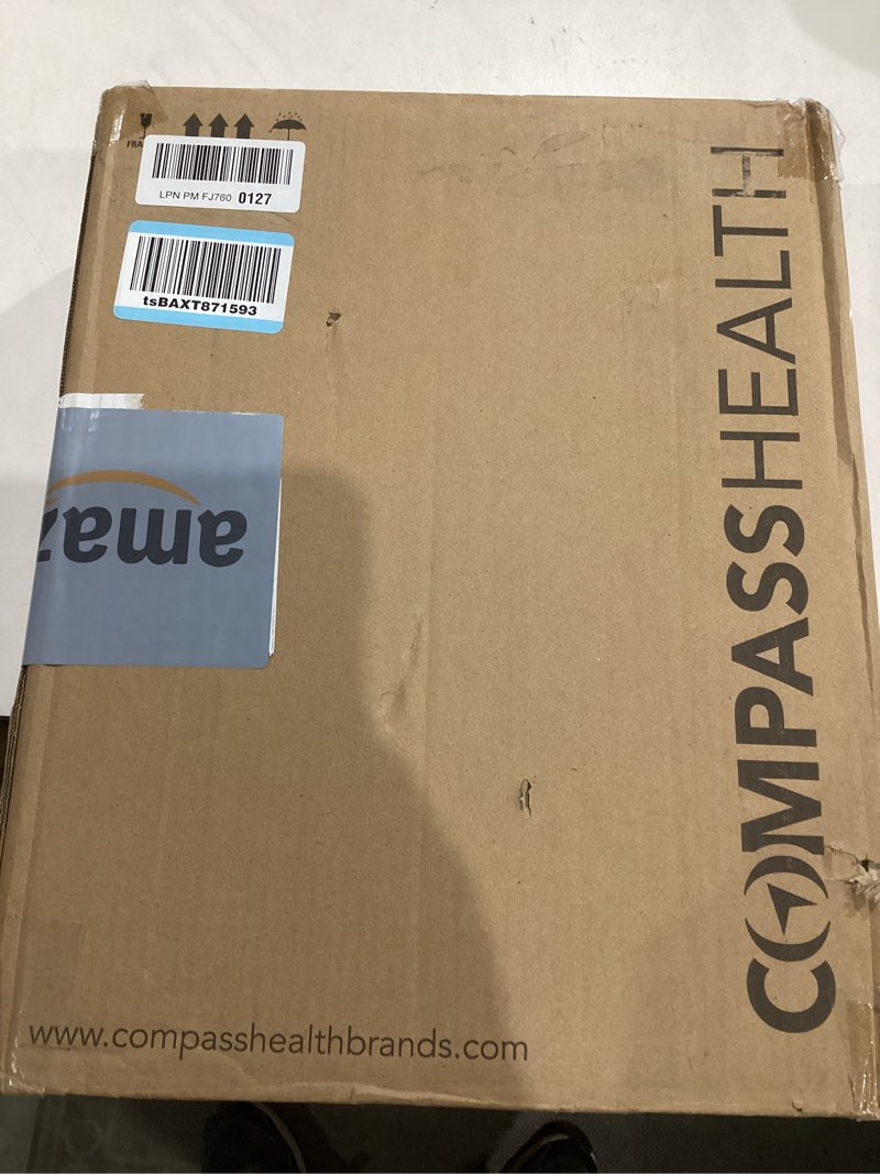 Condition photo showing Good Condition for Carex Toilet Seat Riser, Round Raised Toilet Seat Adds 3.5 inches to Toilet Height, for Assistance Bending or Sitting, 300 Pound Weight Capacity Toilet Riser