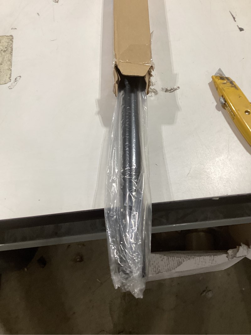 Condition photo showing Good Condition for 28 inch ceiling fan downrod, black downrod for ceiling fans with lights, extension downrod with wires, 1 inch outside diameter, ceiling fans and accessories replacement parts, no threaded, black