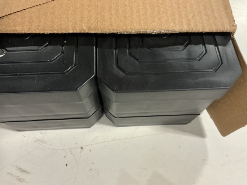 Condition photo showing Good Condition for eclatbain bed risers furniture risers heavy-duty rectangular adjustable block lift to 3 inches and 4.3 inches desk, sofa, chair legs, refrigerator, washing machine support up to 4000 pounds square-4 pack-black 2 layer(3inches)