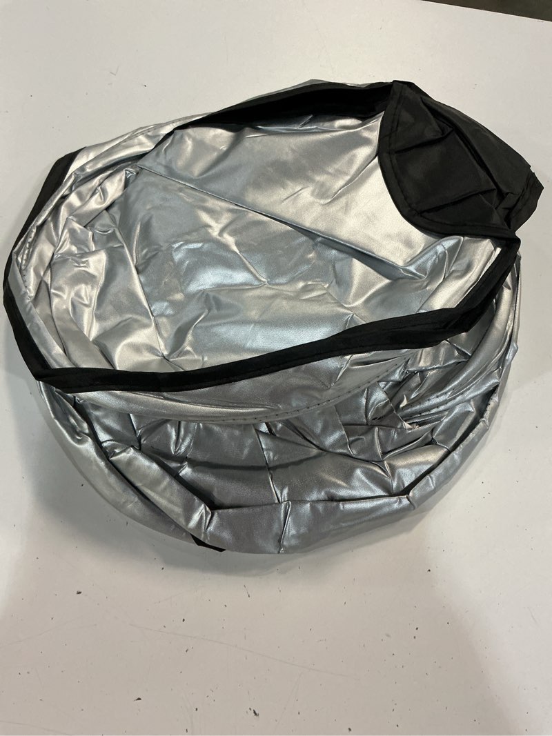 Condition photo showing As Is for kayzt windshield sun shade for 2019-2025 2026 chevy silverado 1500 /gmc sierra 1500 2500hd 3500hd foldable sunshade front window custom fit car accessories for silverado/gmc sierra 1500 2500 3500 2019-2026
