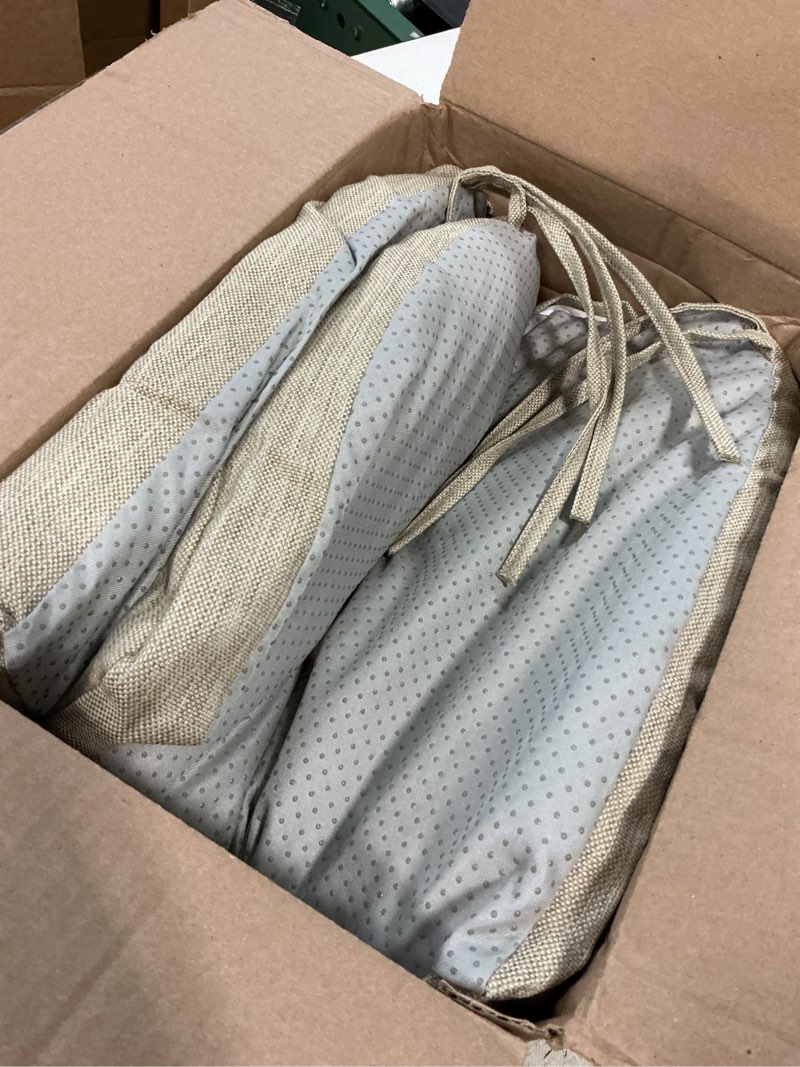 Condition photo showing Good Condition for chair cushions for dining chairs - thickened 2" kitchen chair pads with ties and removable cover, d-shaped memory foam seat cushions 17'' x 16'', set of 2, beige beige 17" x 16" d shape