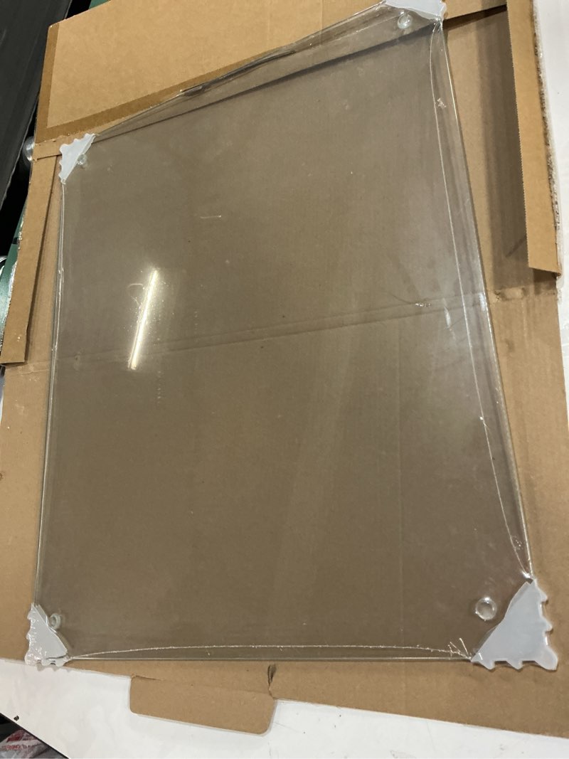 Condition photo showing Good Condition for tempered glass cutting board for kitchen, 16 x 20 inch clear cutting board with non-slip feet for countertop, dishwasher safe, rounded corner board, shatter, heat & scratch resistant-clear 20"l x 16"w