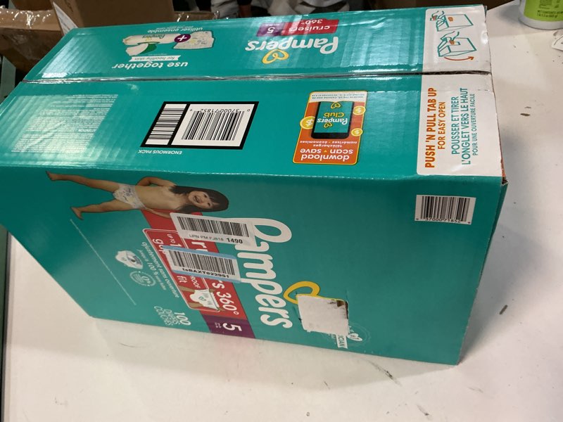 Condition photo showing New/Like New for pampers diapers - cruisers 360 - size 5, 100 count, babyproof up to 100% leakproof pull-on diaper size 5 100