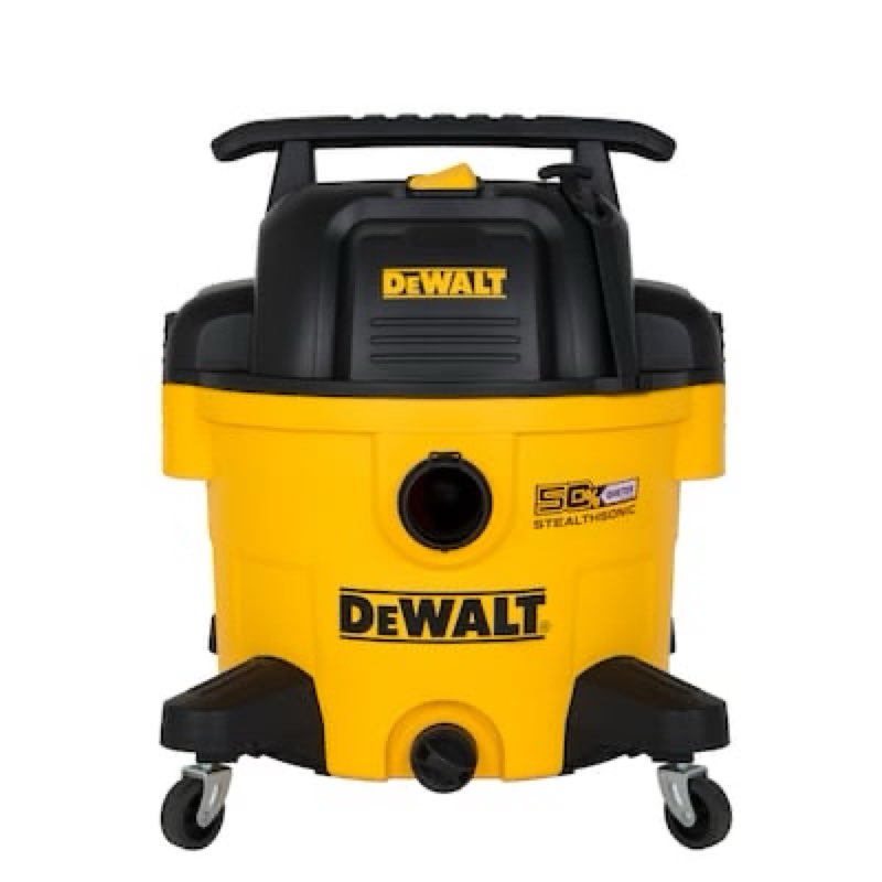 dewalt stealthsonic quiet 9-gallon 5 hp corded wet/dry shop vacuum with accessories included