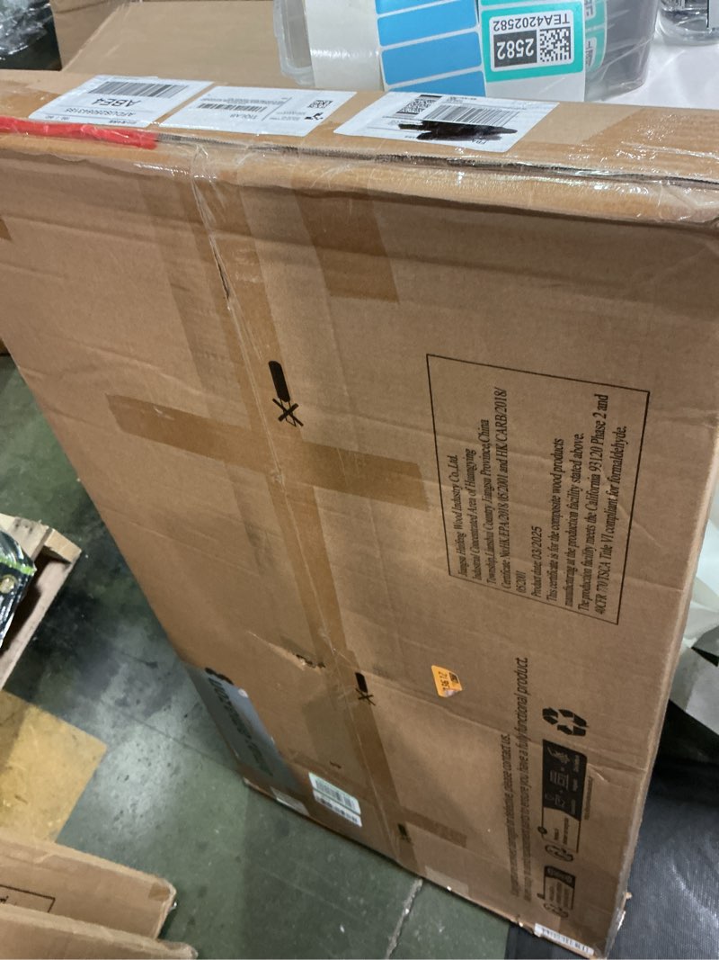 Condition photo showing New/Like New for TIQLAB L Shaped Computer Desk with Power Outlets, 47 Inch Small Corner Desk with Reversible Shelves, Gaming Desk Computer Table Study Writing Table for Home Office Bedroom Small Space, Black 47 Inch Black